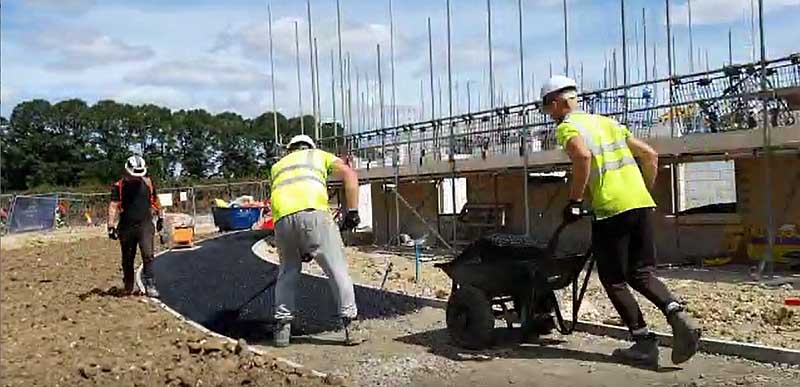 Commercial Tarmac Path Laying East Anglia â€“ IN ACTION!